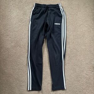 Adidas Joggers Womens Small Black Three Stripe Athletic